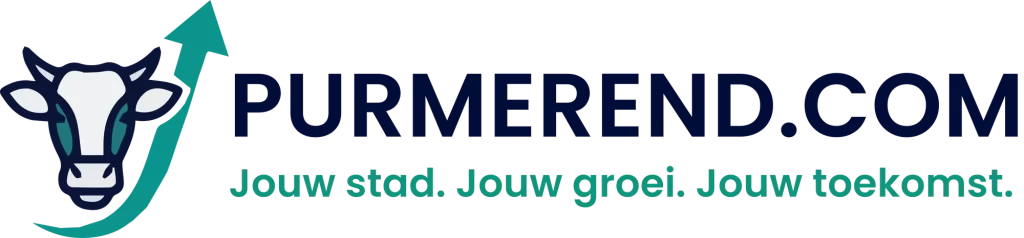 Purmerendcom logo voor website met donkere teksten